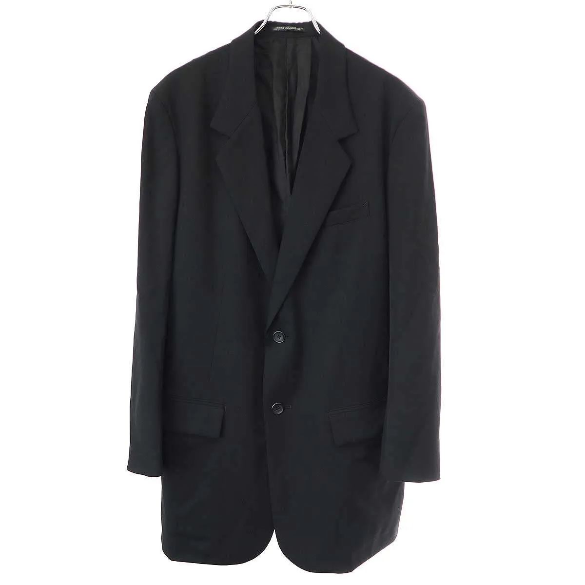 Yohji Yamamoto ヨウジヤマモト プールオム 24SS 左ジップ ウールギャバジンテーラードジャケット HS-J57-100