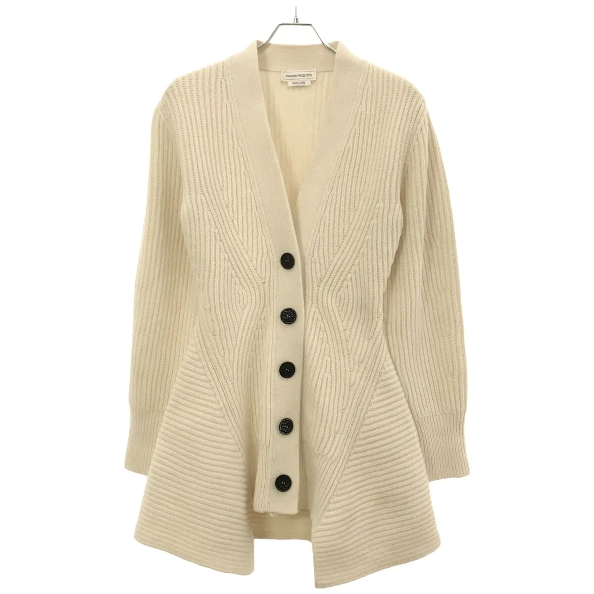ALEXANDER McQUEEN アレキサンダーマックイーン 20AW カシミヤ混ロングニットカーディガン 633689