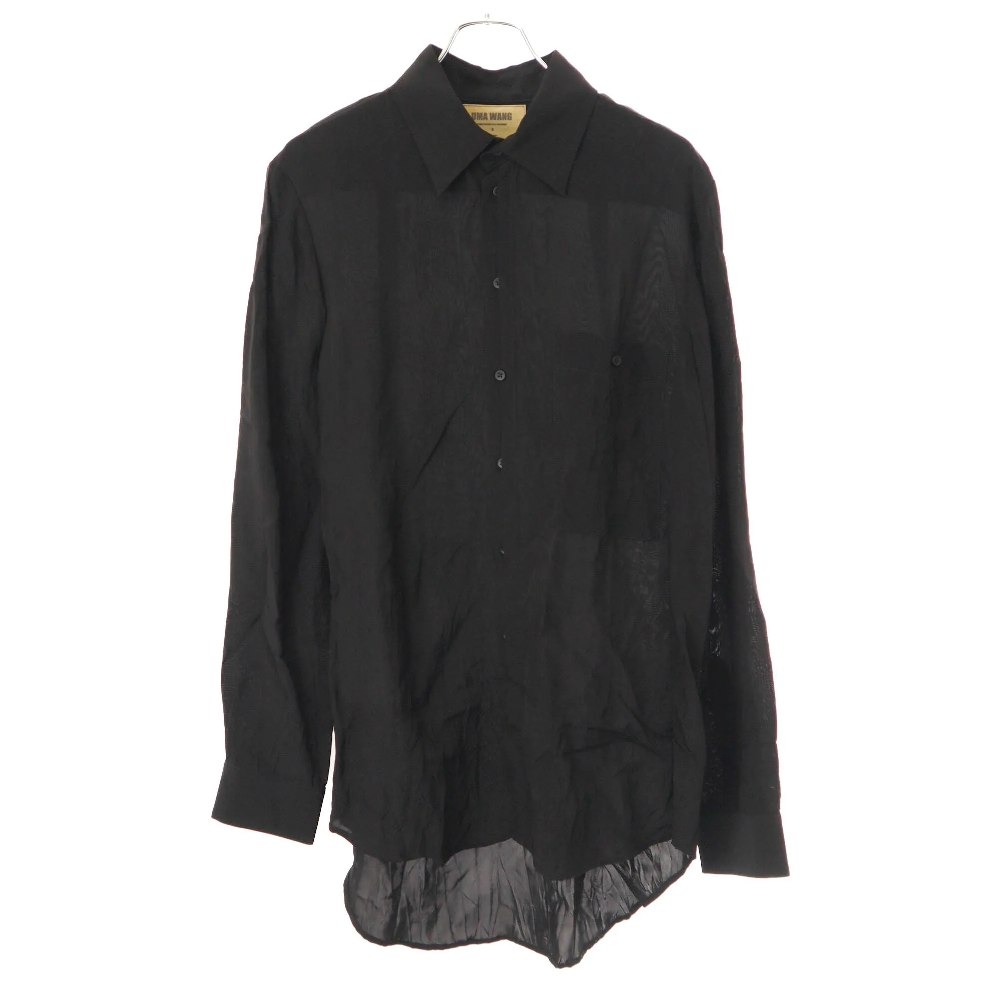 UMA WANG ユマ ワン 23SS TAB TOP BUTTON UP SHIRT ヴィスコースオーバーサイズシャツ