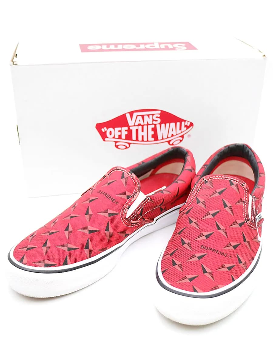 Supreme シュプリーム×ヴァンズ 19SS Diamond Plate Slip-On Pro スニーカー