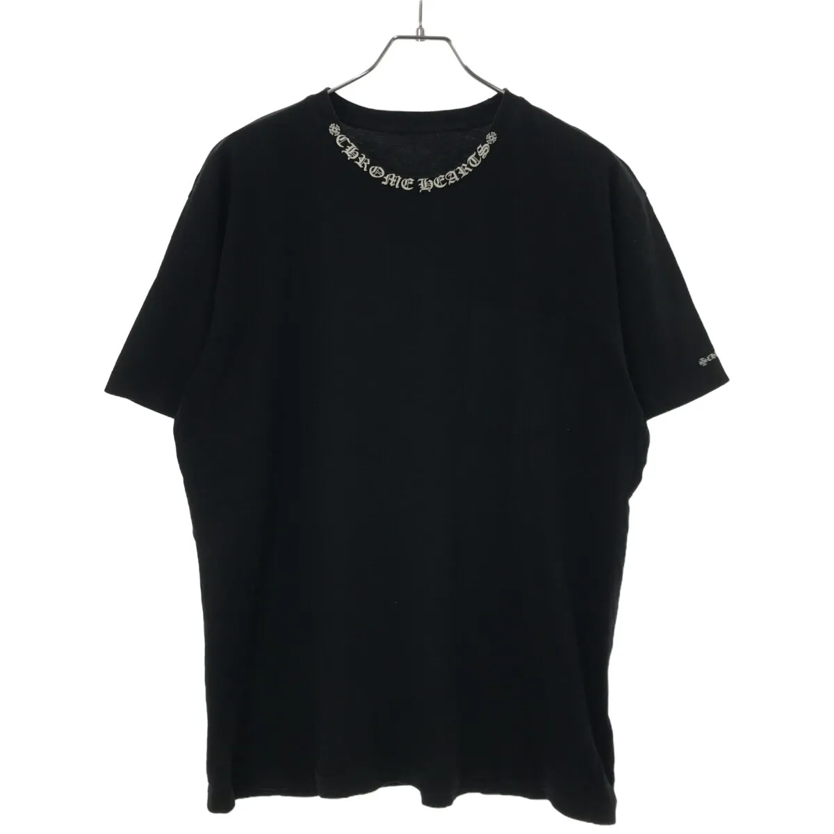 CHROME HEARTS クロムハーツ ネックロゴプリントTシャツ ブラック