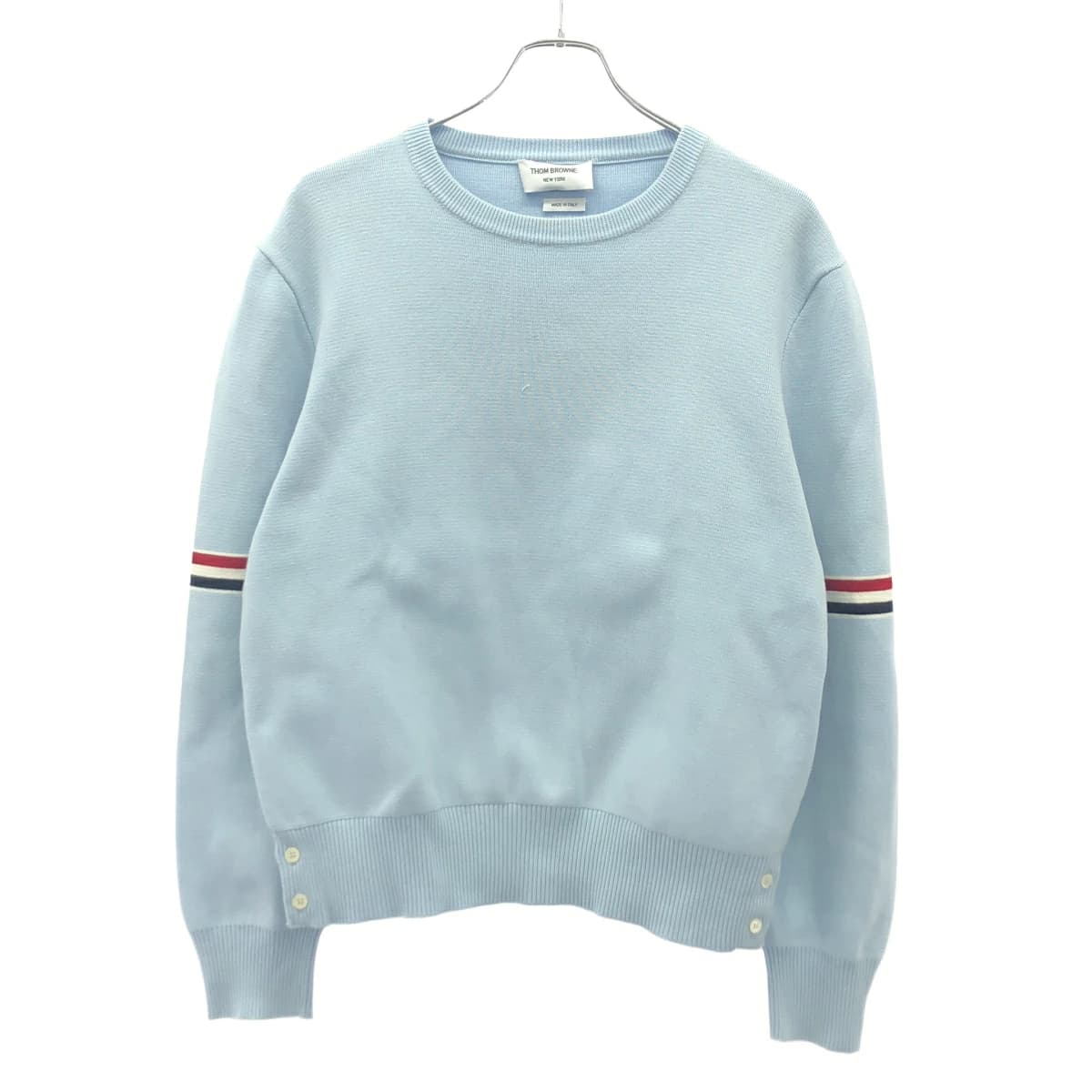 THOM BROWNE トム ブラウン トリコロールライン コットンニットセーター