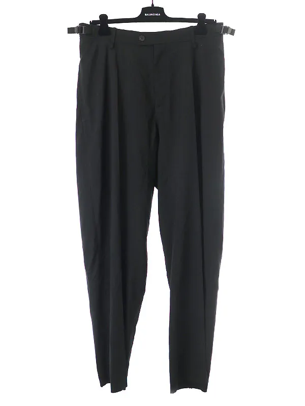 BALENCIAGA バレンシアガ 23SS SKATER PANTS ラージフィットダメージ加工 ウールスケーターパンツ