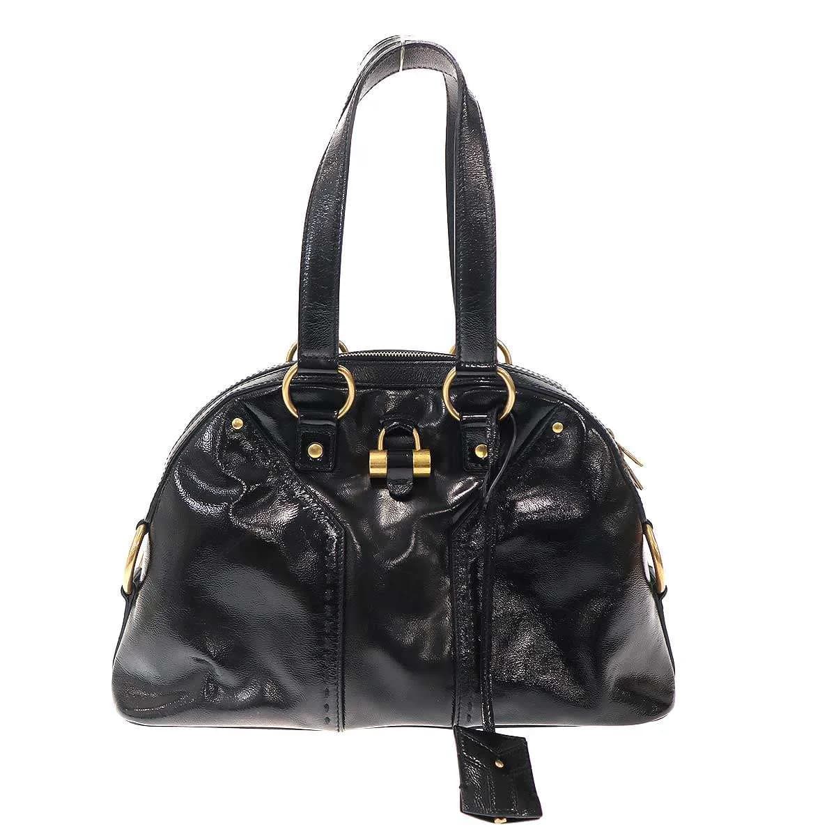 SAINT LAURENT イヴサンローラン リヴゴーシュ Muse Bag ミューズ パテントレザーハンドバッグ 156465