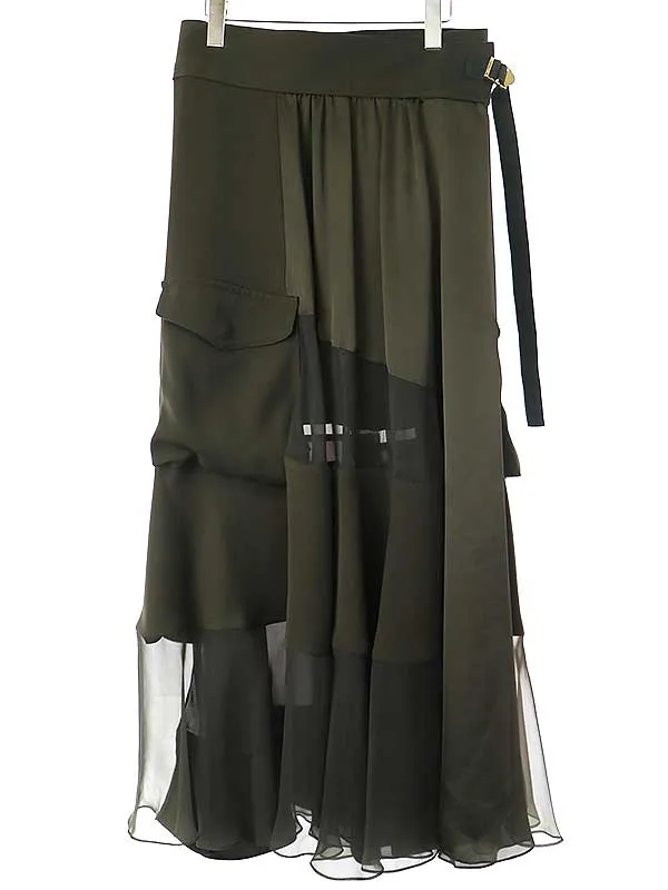 sacai サカイ 20AW パッチワークラップスカート