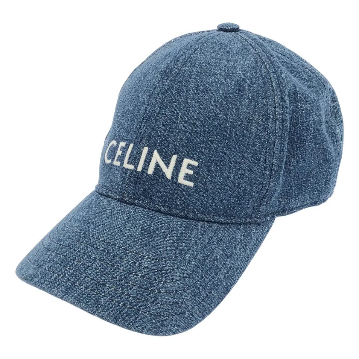 CELINE セリーヌ デニムロゴベースボールキャップ