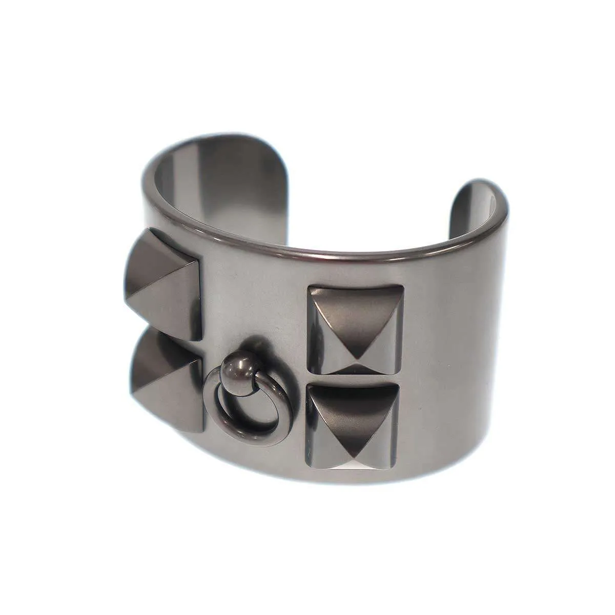 HERMES エルメス Collier de Chien Noir Bracelet コリエドシアン バングル ブレスレット