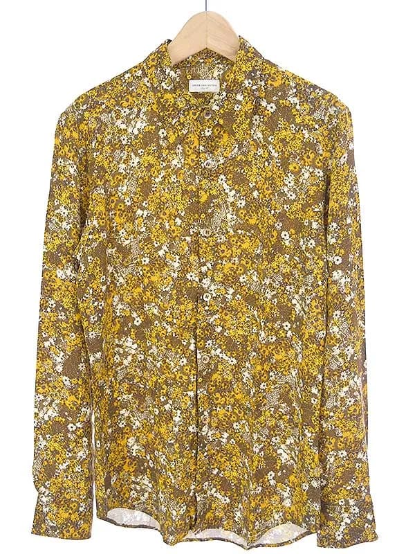 DRIES VAN NOTEN ドリスヴァンノッテン フラワープリント長袖シャツ