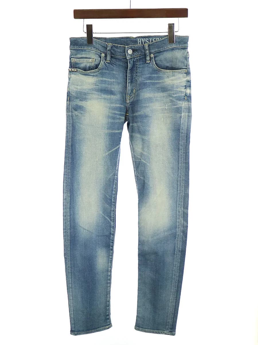 HYSTERIC GLAMOUR ヒステリックグラマー USED加工ISKO ストレッチデニムパンツ