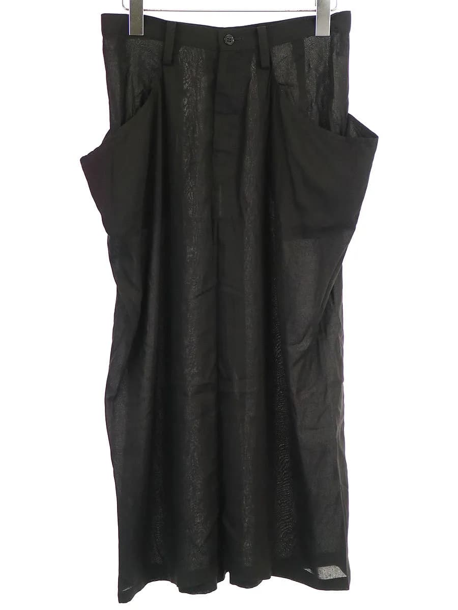 Yohji Yamamoto ヨウジヤマモト ファム 12SS LOOK5 ドロップポケットレーヨンロングスカート