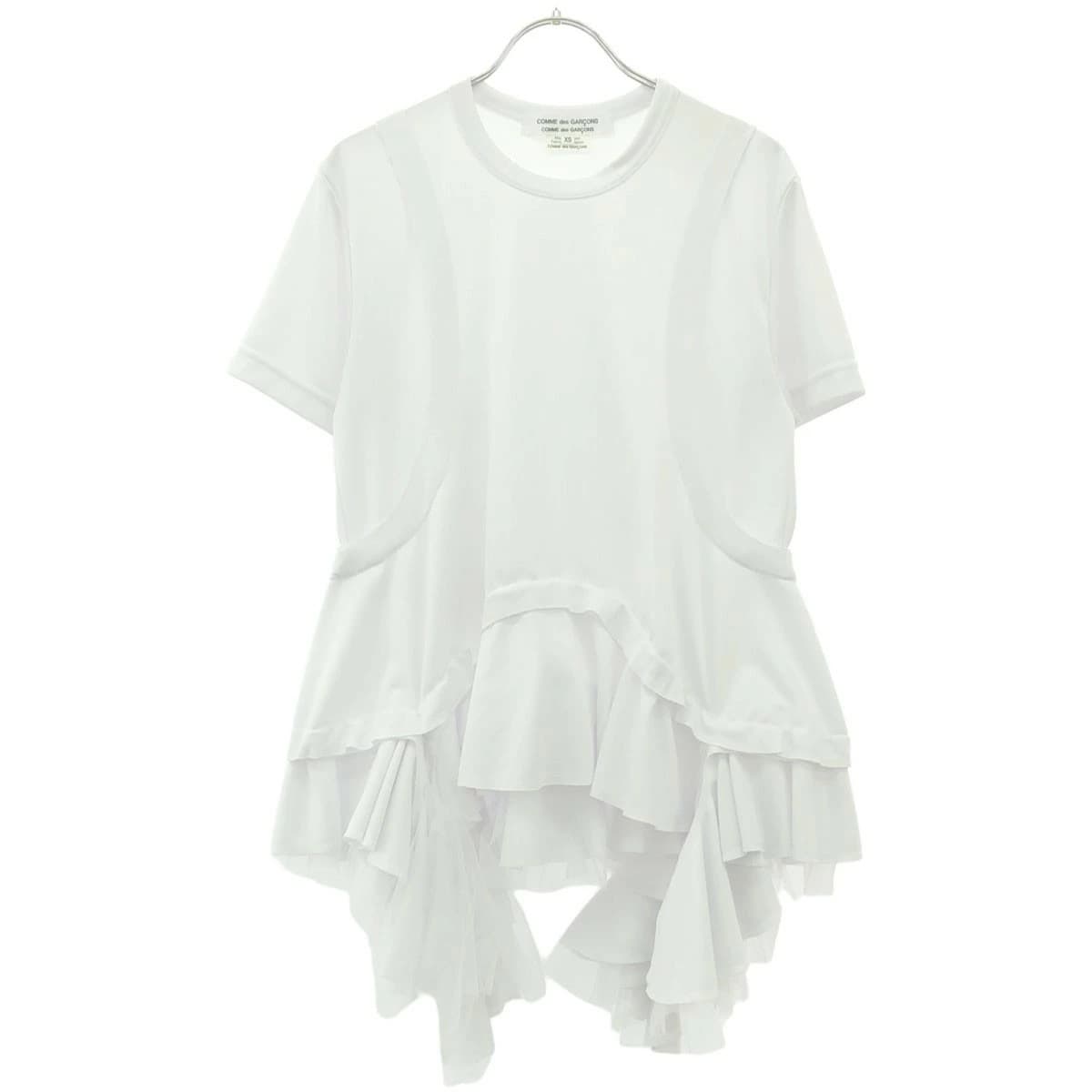 COMME des GARCONS コムデギャルソンコムデギャルソン 24SS チュールフリル デザインTシャツ