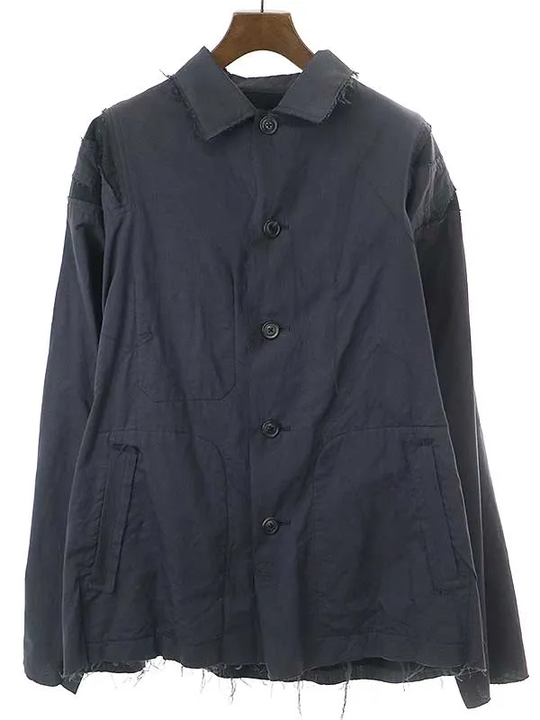Yohji Yamamoto ヨウジヤマモト プールオム 15AW 異素材裁ち切りリバーシブルレイヤードジャケット