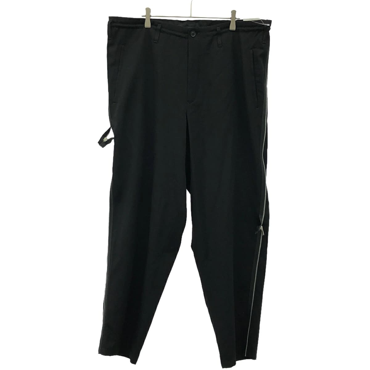 Yohji Yamamoto ヨウジヤマモト プールオム 20AW 脇ファスナータタキ付けパンツ HR-P22-100