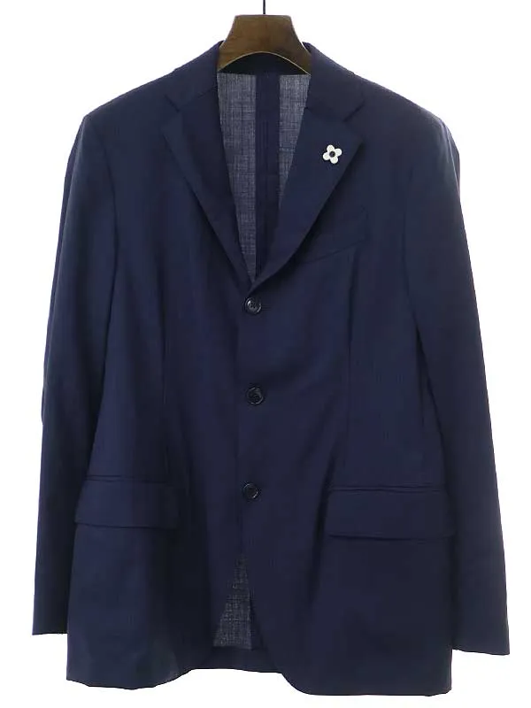 LARDINI ラルディーニ easy wear チェック柄ウールセットアップスーツ