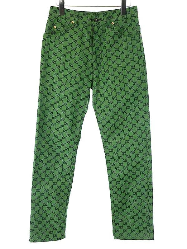 GUCCI グッチ 21SS GGキャンバスストレートコットンパンツ