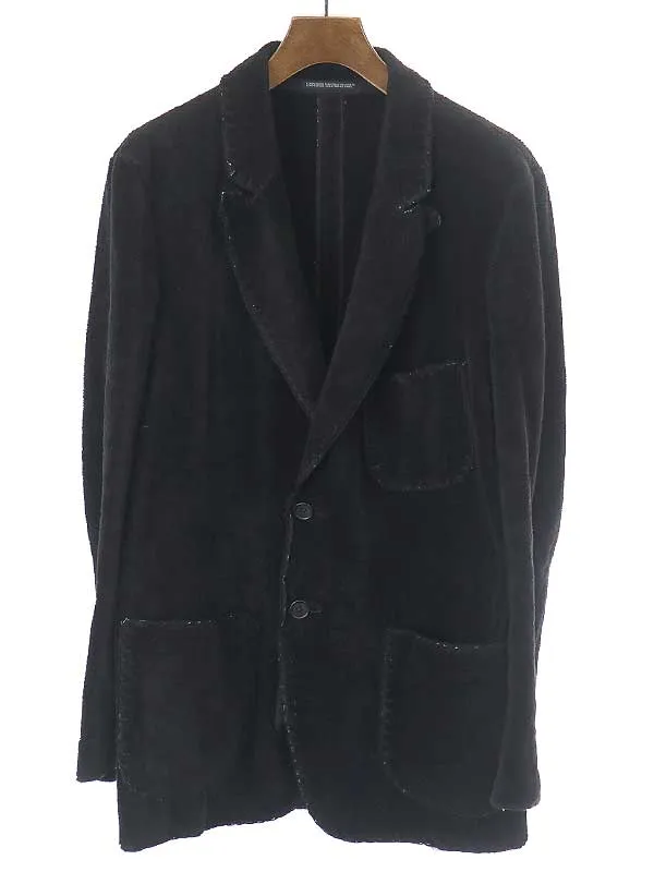 Yohji Yamamoto ヨウジヤマモト プールオム 21AW エンブロイダリーステッチブランケットジャケット