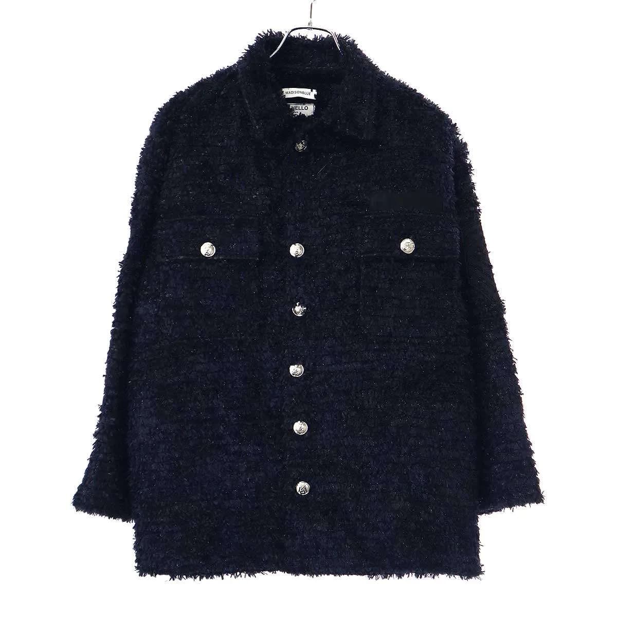 MADISON BLUE マディソンブルー 21AW MILITARY JK LAME TWEED ラメツイードミリタリージャケット