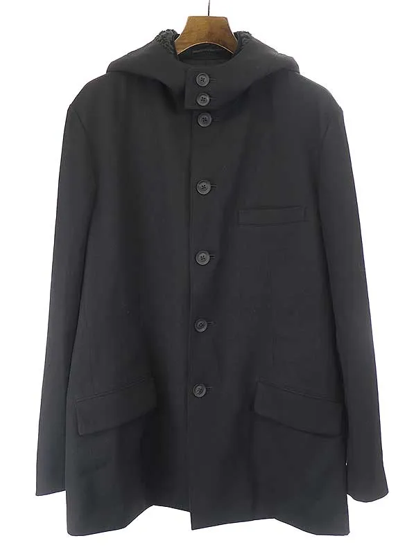 Yohji Yamamoto ヨウジヤマモト プールオム 21AW G-ボアフードJKT ボアフード付きジャケット