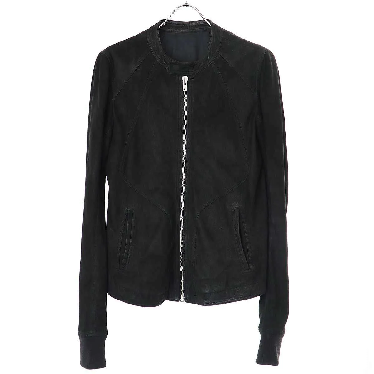 Rick Owens リックオウエンス 15SS Intarsia Jacket インターシャ ラムヌバックレザージャケット