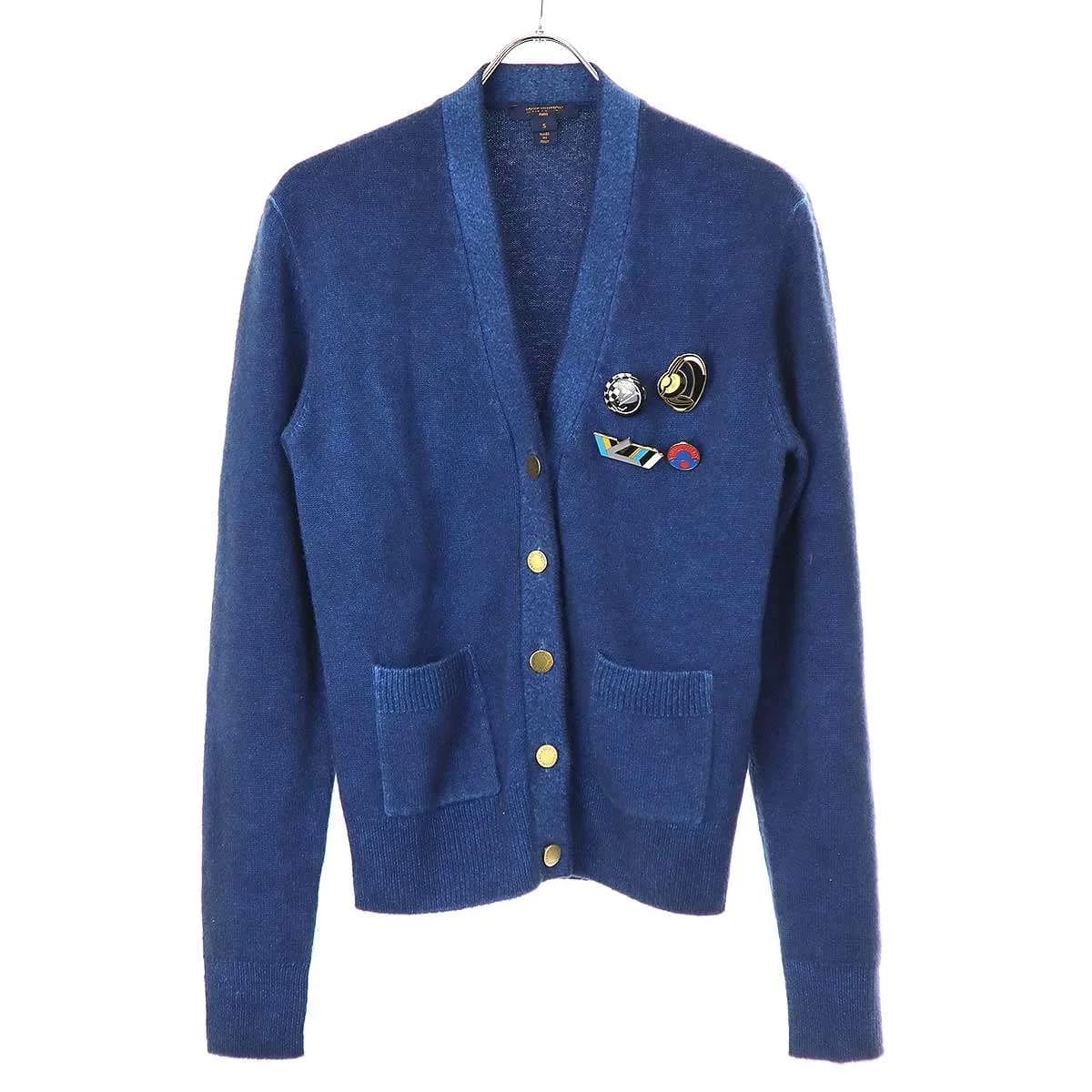 LOUIS VUITTON ルイヴィトン 21SS ウールカシミヤ バッジ カーディガン ZUZ FKKC11