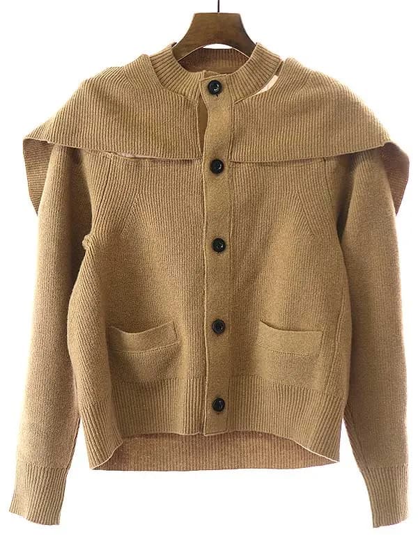sacai サカイ 23AW Chiffon Mix Wool Knit Cardigan シフォンミックスウールニットカーディガン