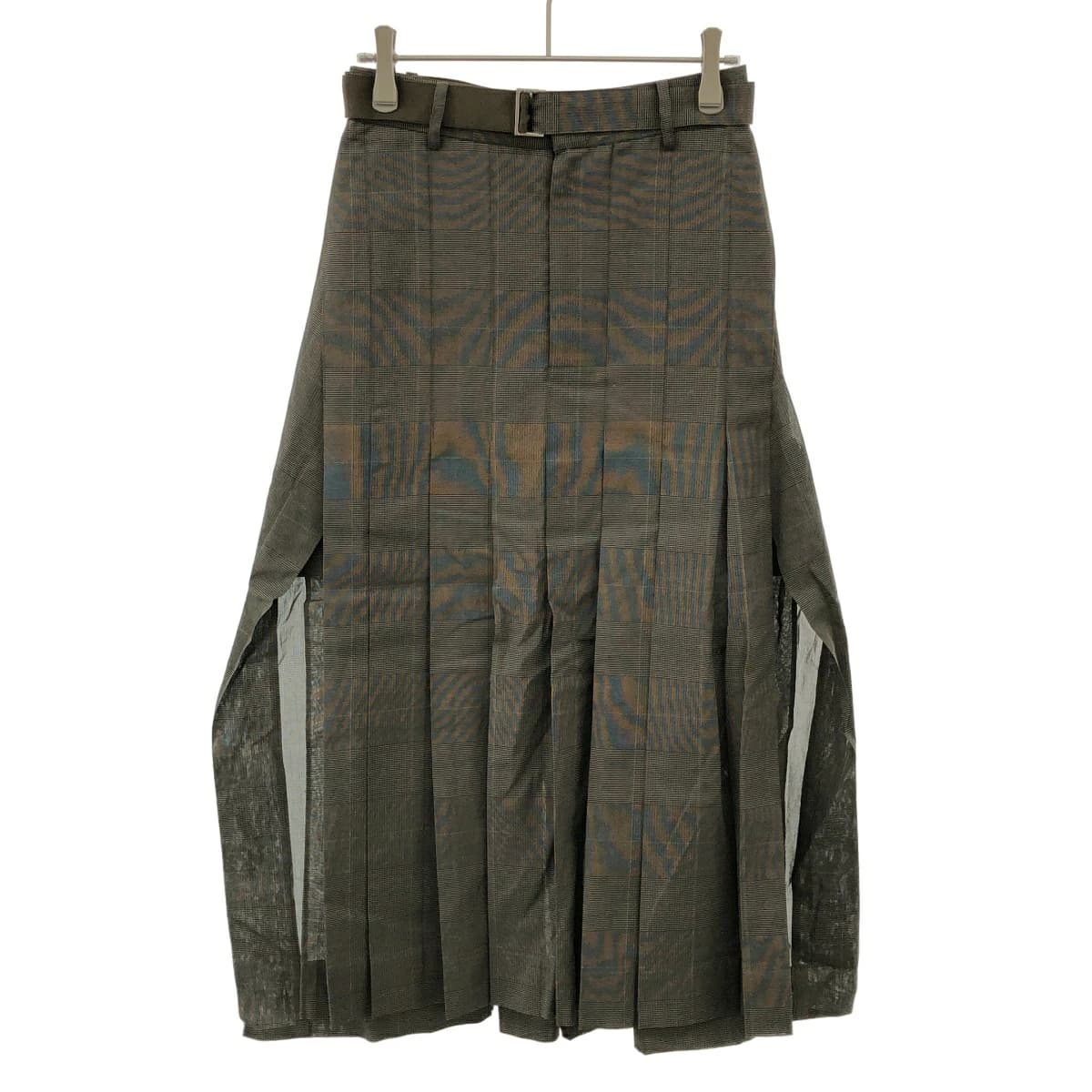 sacai サカイ 25SS High Twist Voile Skirt チェックスカート 25-07757