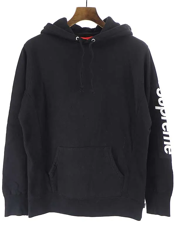Supreme シュプリーム 17SS Sleeve Patch Hooded Sweatshirt アームロゴパッチスウェットプルオーバーパーカー