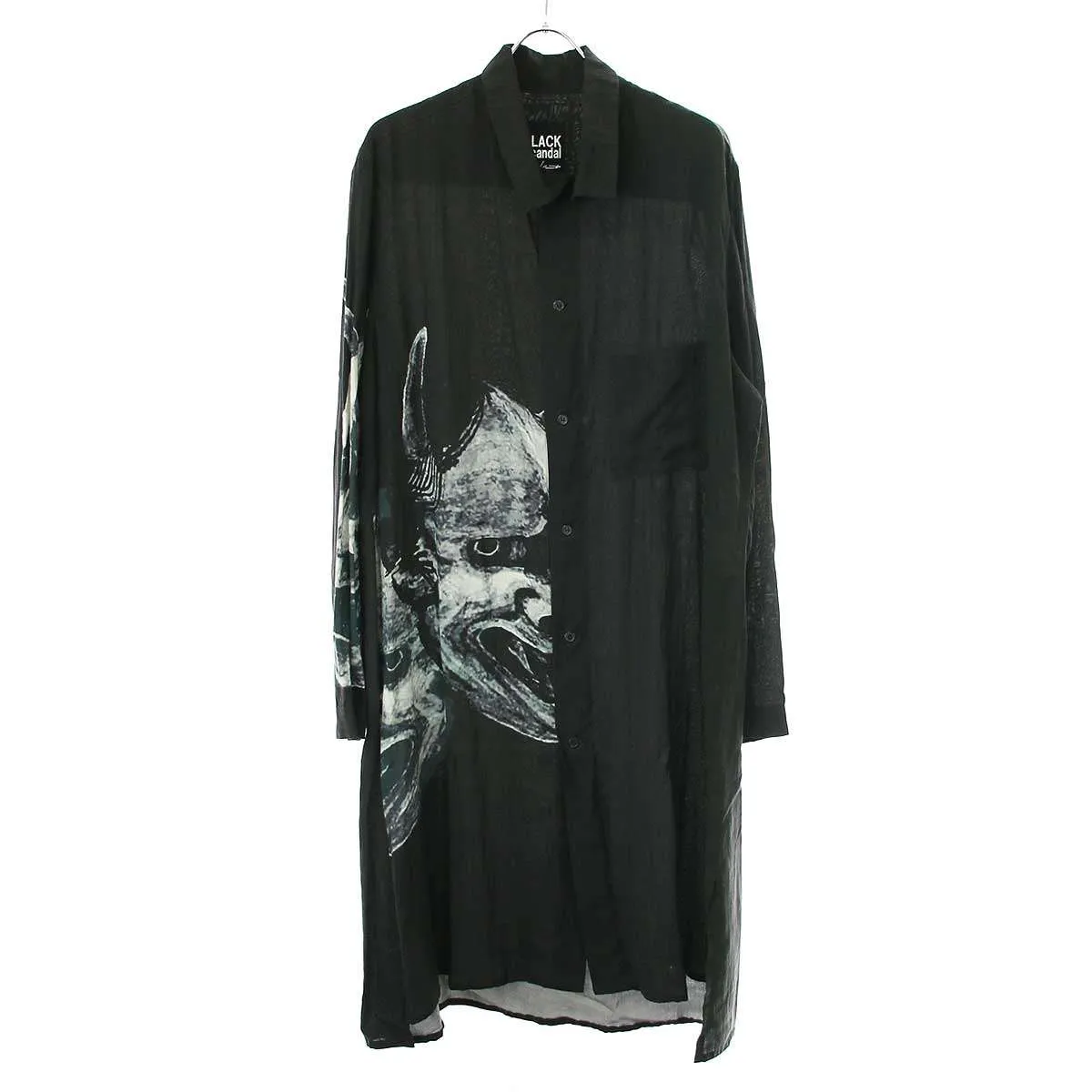 Yohji Yamamoto ブラックスキャンダルヨウジヤマモト 18AW 般若デスガロングブラウス