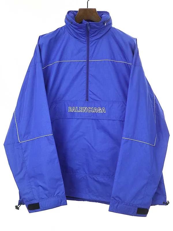 BALENCIAGA バレンシアガ 19SS ナイロンアノラック ロゴウィンドブレーカー ブルゾン