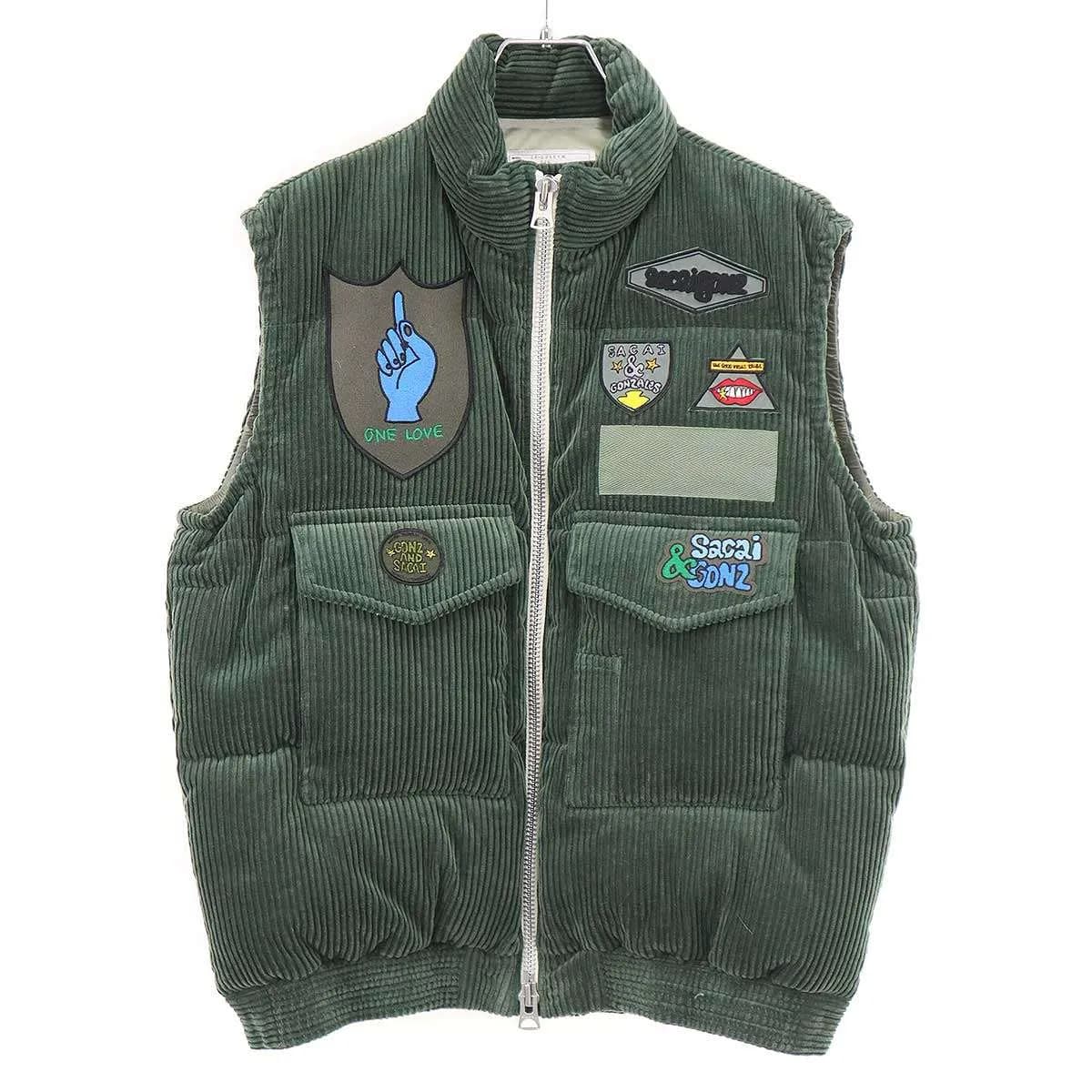sacai サカイ マークゴンザレス ゴンズ 24AW Multi Patch Down Vest コーデュロイダウンベスト