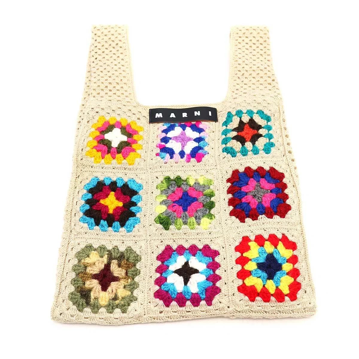 MARNI マルニ fish クロシェニットバッグ アイボリー