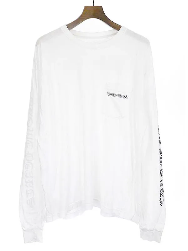 CHROME HEARTS クロムハーツ バックラベルロゴプリントロングスリーブカットソー