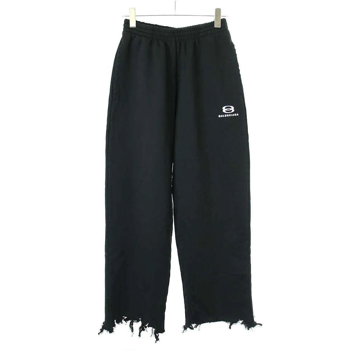 BALENCIAGA バレンシアガ 24SS Distressed Cropped Sweatpants デストロイクロップドスウェットパンツ