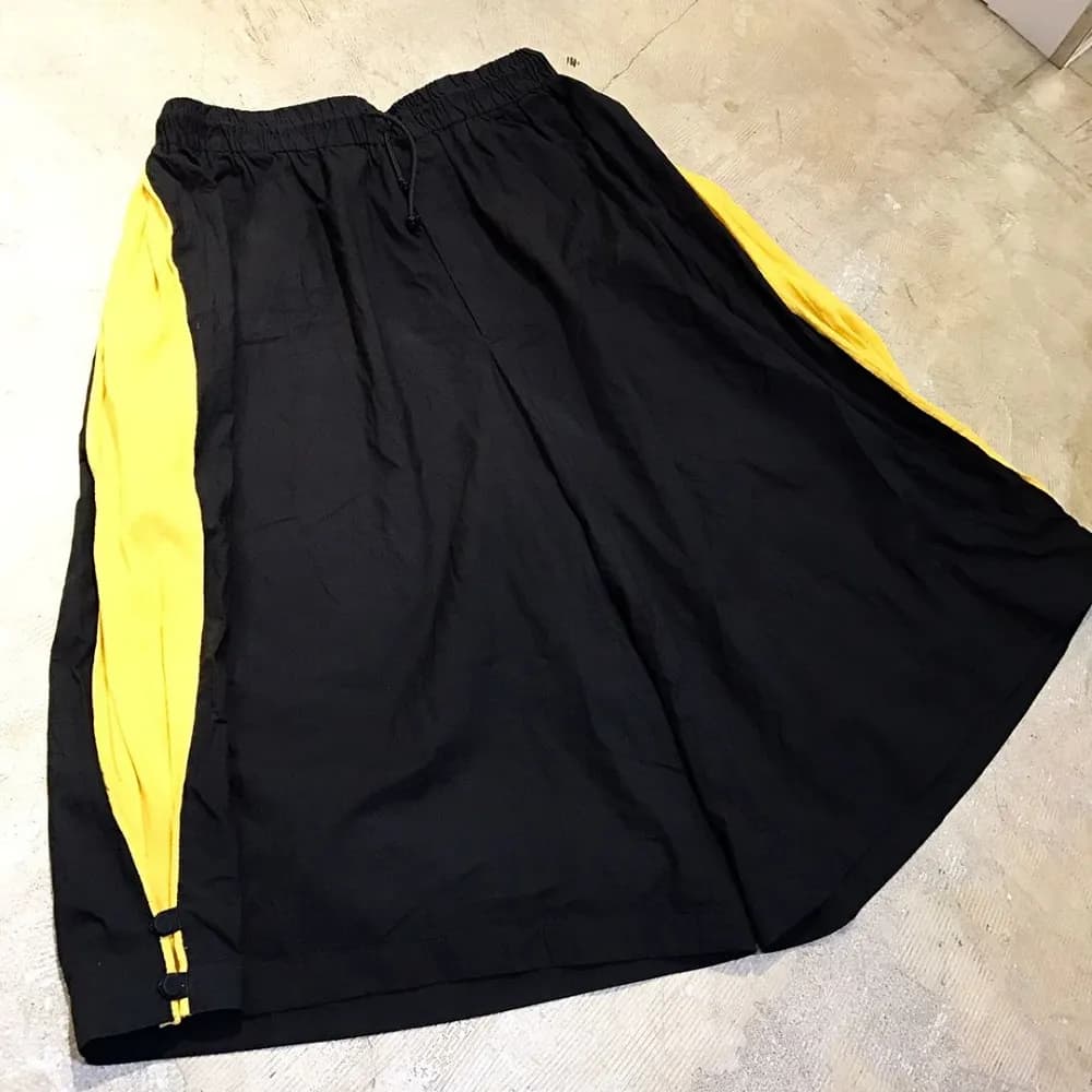 Yohji Yamamoto Yohji Yamamoto POUR HOMME 14SS LOOK24 サイドラインコットンイージーワイドパンツ