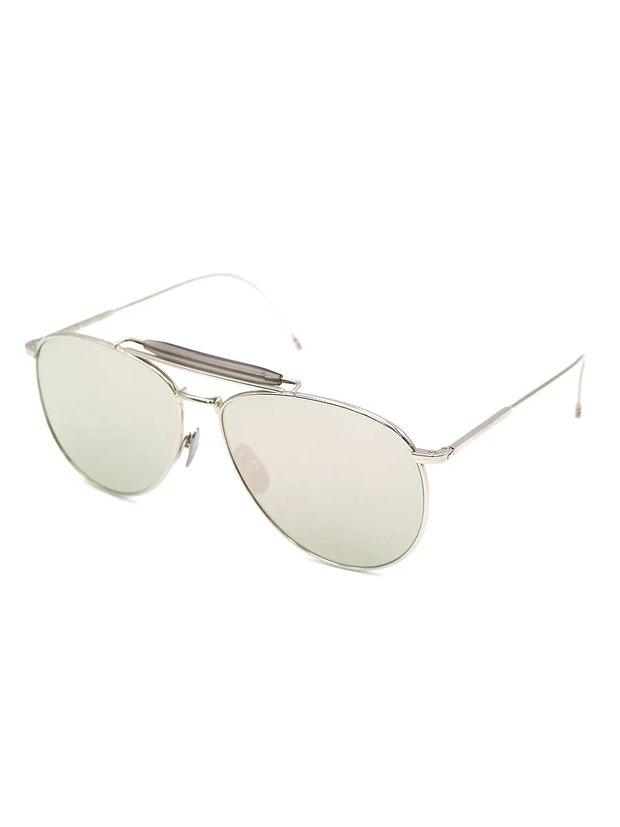 THOM BROWNE トムブラウン TB-015-LTD SLV-62 ミラーレンズティアドロップサングラス
