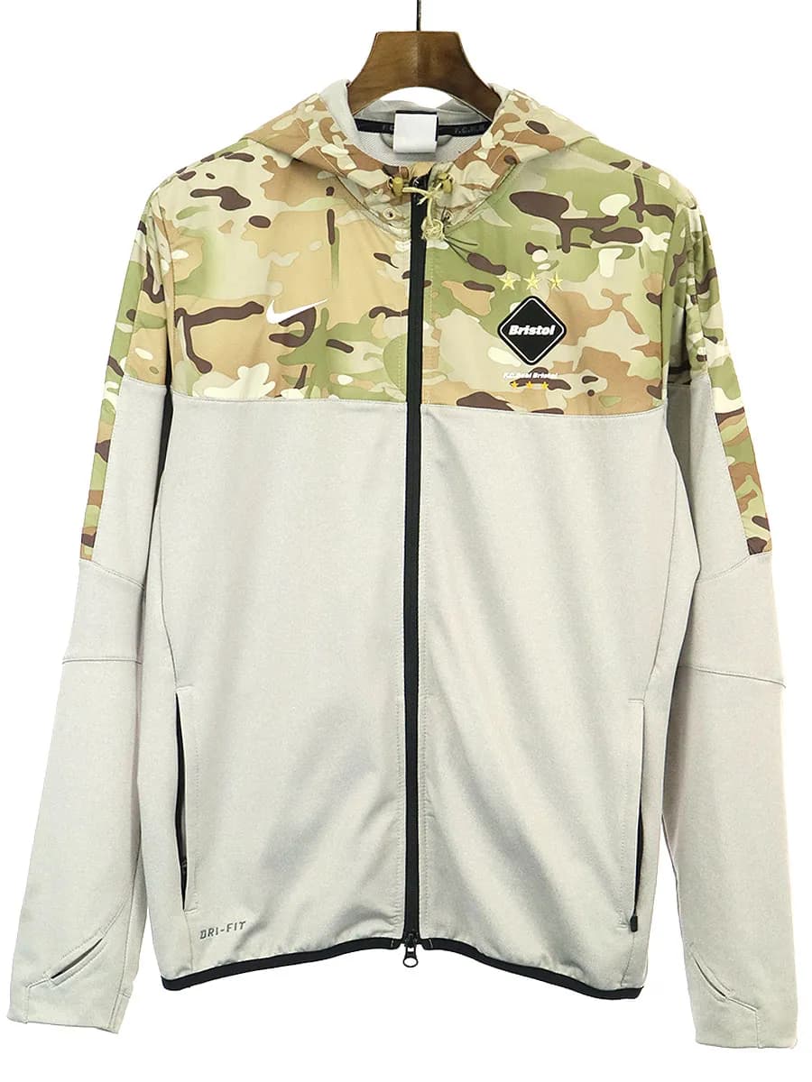F.C.Real Bristol エフシーレアルブリストル 15SS DRI-FIT KNIT FZ HOODY 迷彩柄ジップアップパーカー