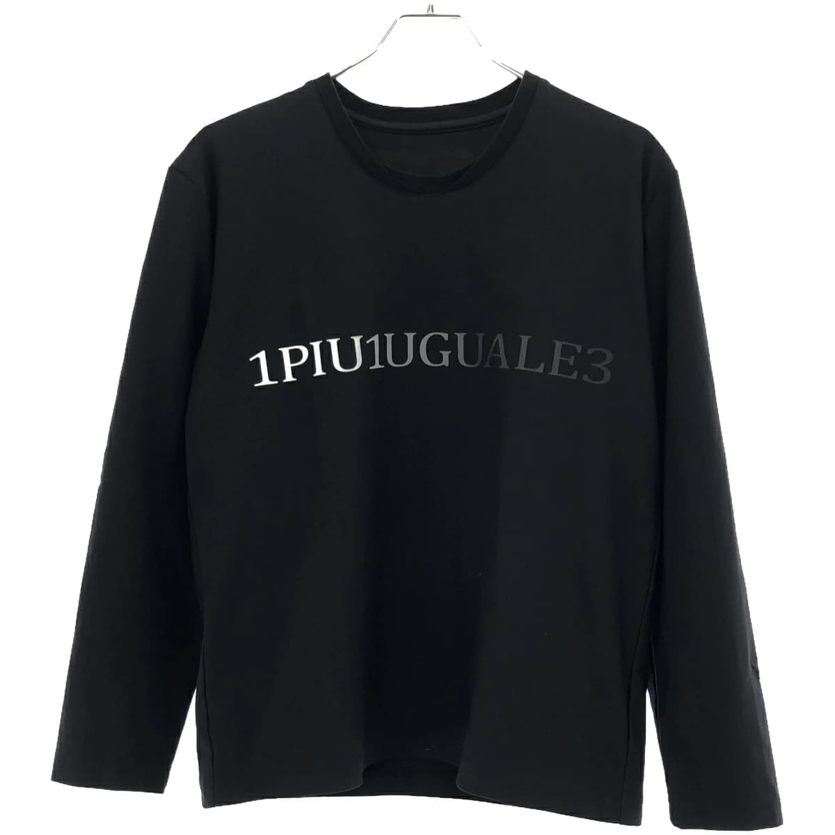1piu1uguale3 ウノピゥウノウグァーレトレ 21AW 113 SPORT HYBRID NECK L/S ロゴプリントロングスリーブカットソー CT09 CP08