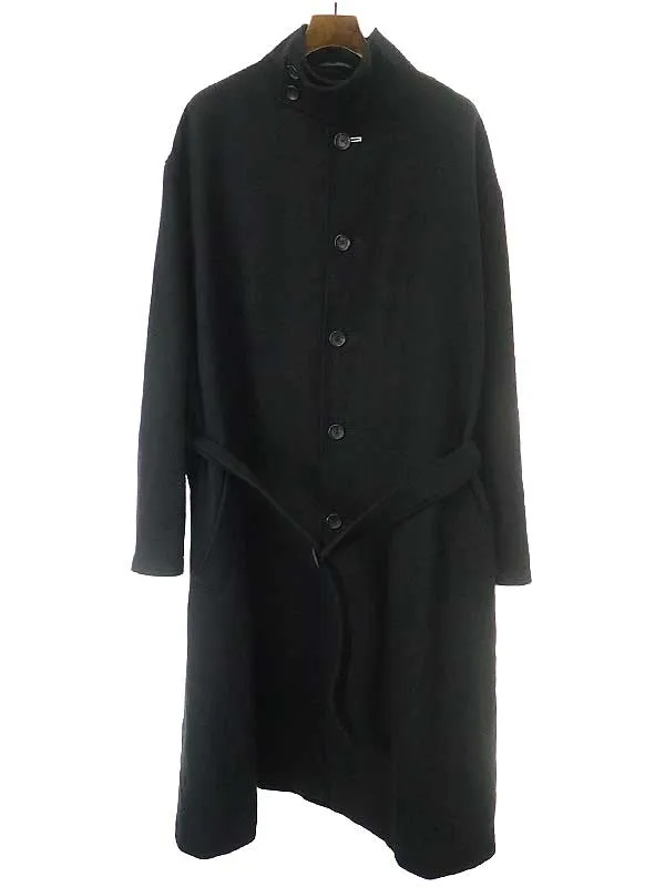 Yohji Yamamoto ヨウジヤマモトプールオム 22AW TWILL FLANNEL J-STAND UP COLLAR COAT スタンドウールコート