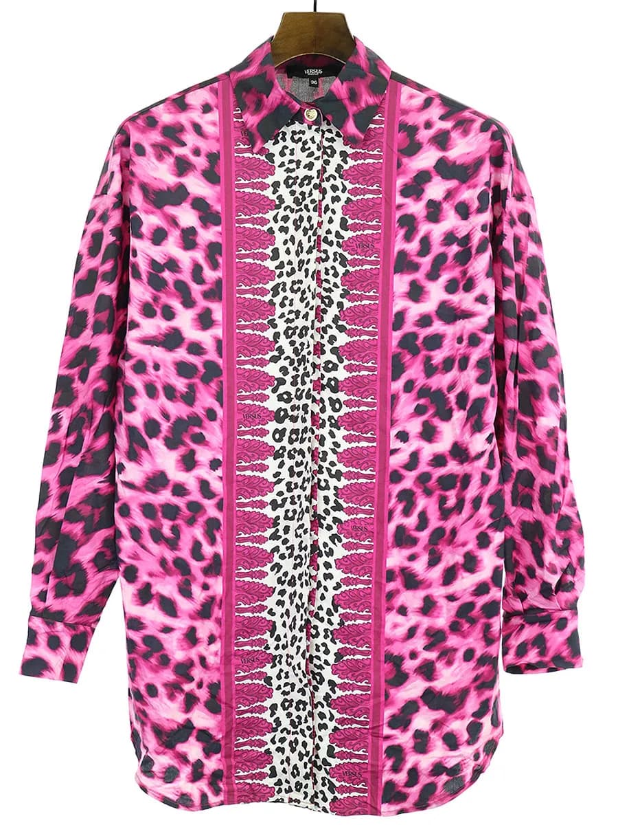 VERSACE ヴェルサス ヴェルサーチ レオパード柄シャツ
