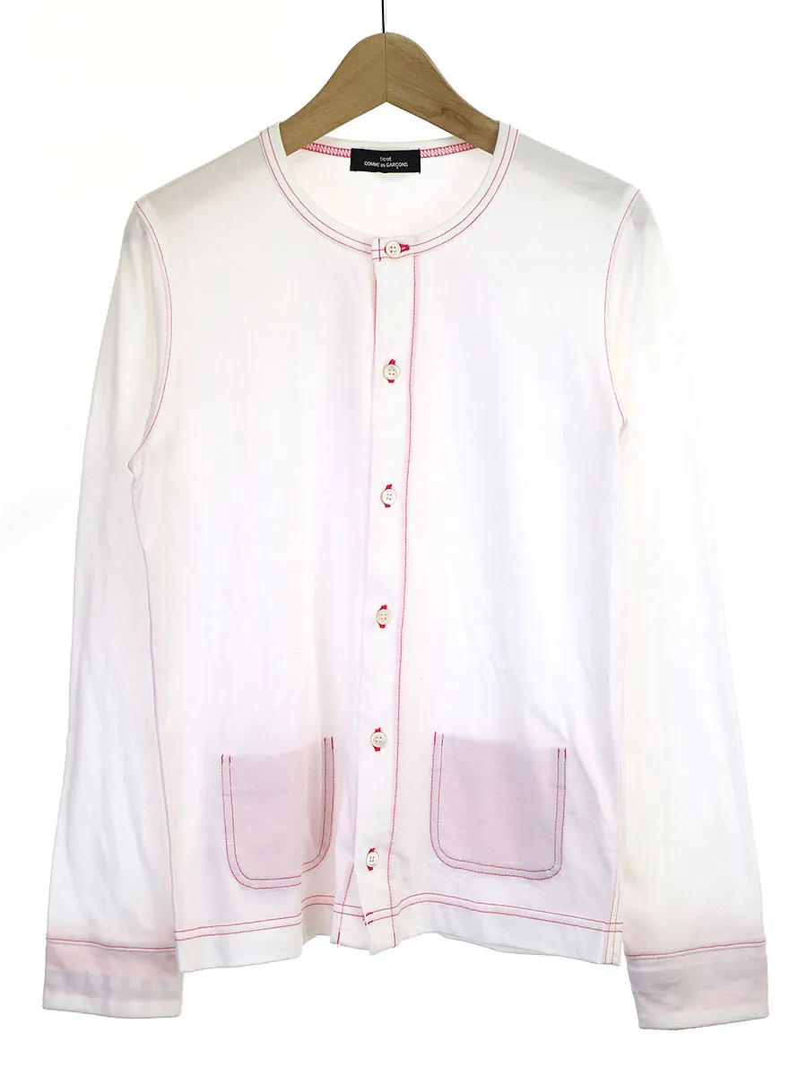 COMME des GARCONS トリコ コムデギャルソン 12AW カラーステッチコットンカーディガン