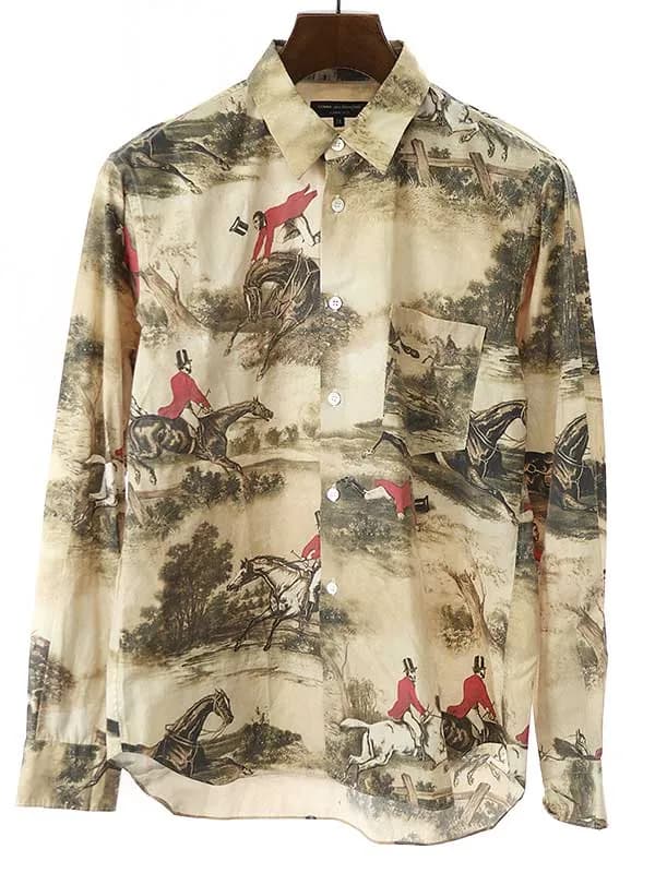 COMME des GARCONS コム デギャルソンオムプリュス 16SS 風景画 コットンシャツ