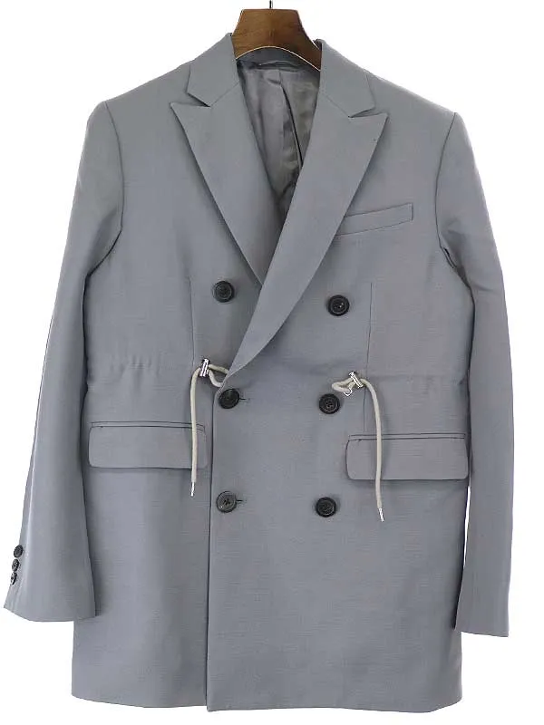 Allege アレッジ 19AW ウエスト紐デザインウールダブルジャケット