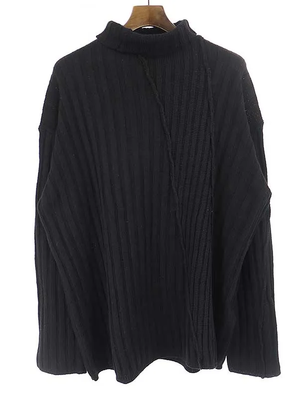 Yohji Yamamoto ヨウジヤマモト プールオム 21AW ルーズフィットリブタートルネックニット
