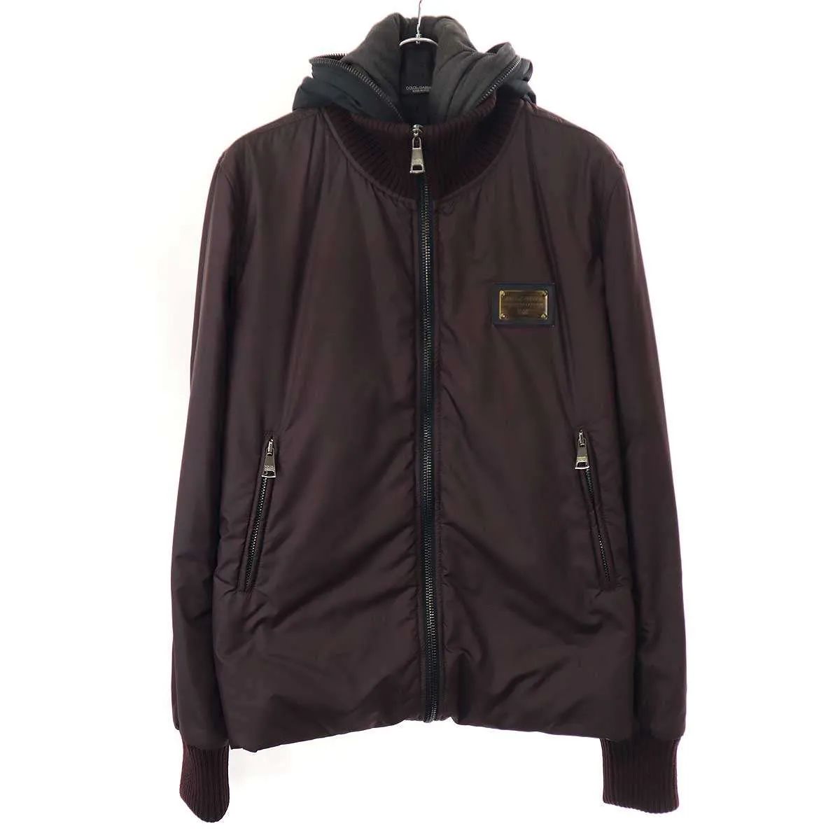 DOLCE&GABBANA ドルチェ&ガッバーナ 08AW レイヤード パテッドフーディージャケット ブルゾン