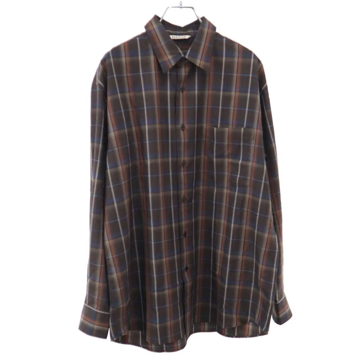 AURALEE オーラリー 24AW SUPER LIGHT WOOL CHECK SHIRT スーパーライトウールチェックシャツ A24SS01LC