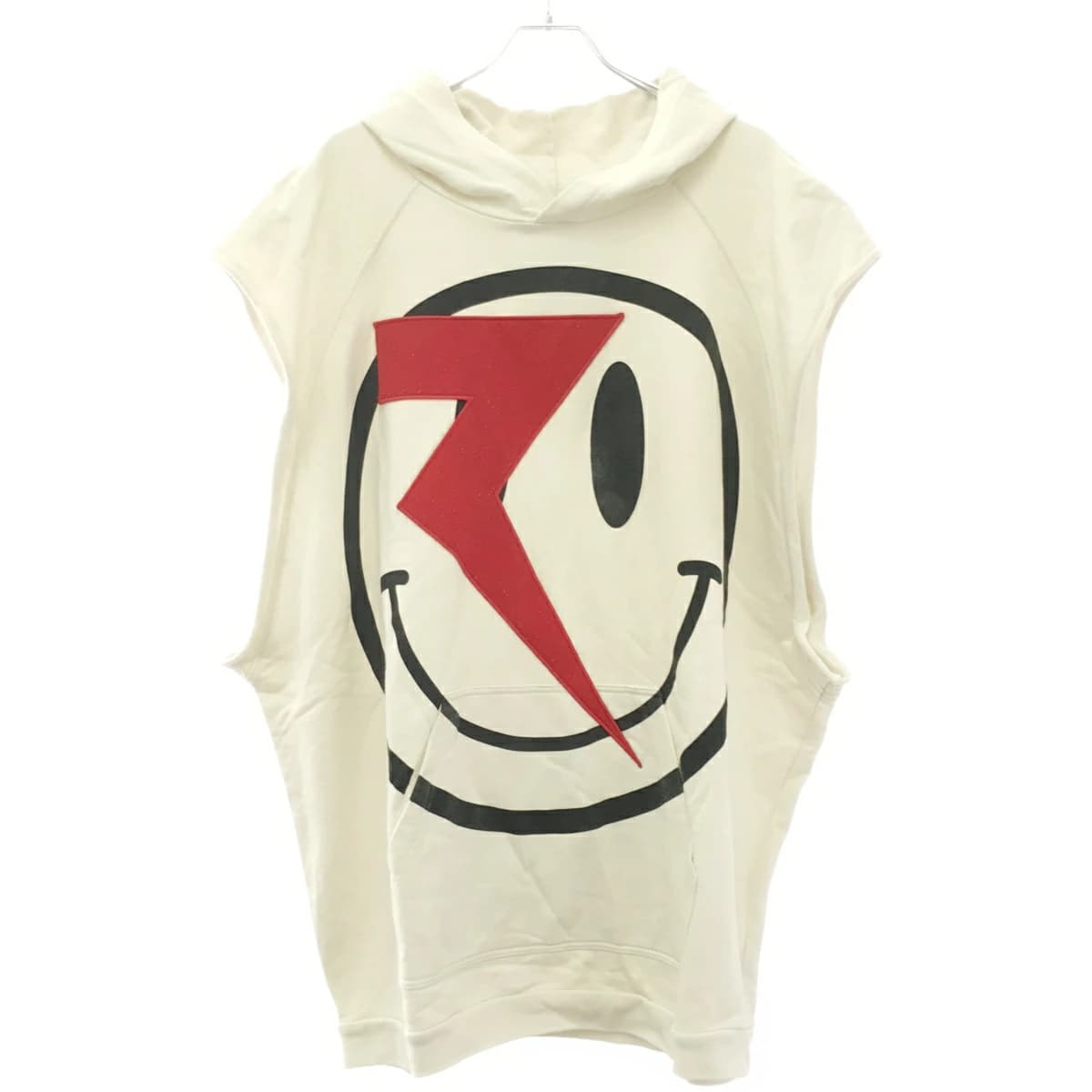 RAF SIMONS ラフシモンズ 20SS Smiley Oversized Sleeveless Hoodie ノースリーブスマイルパーカー