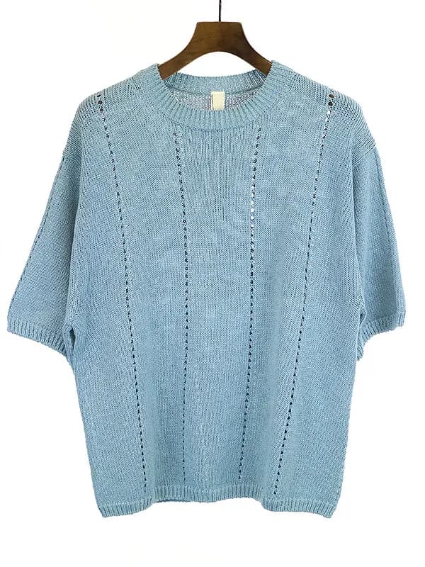 Edwina Horl エドウィナホール 18SS ペーパーサマーニットカットソー