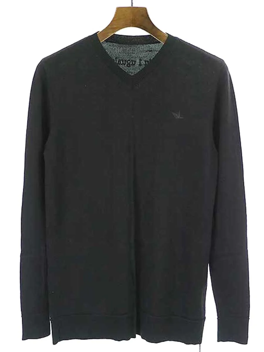 1piu1uguale3 ウノピゥウノウグァーレトレ SUPER FINE MARINO WOOL BASIC V-KNIT Vネックニットセーター