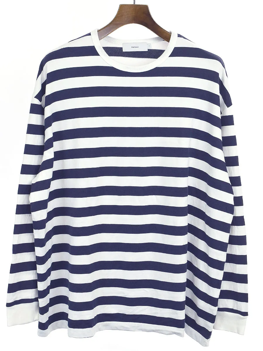 Graphpaper グラフペーパー Border L/S Tee ボーダー長袖カットソー