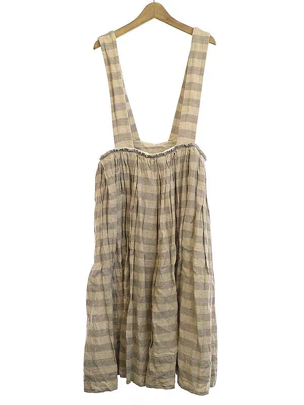 COMME des GARCONS コムデギャルソンコムデギャルソン 13SS リネンボーダーサロペット